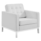 EEI-4102 Loft Tufted Upholstered Faux Leather Loveseat and Armchair Set by Modway