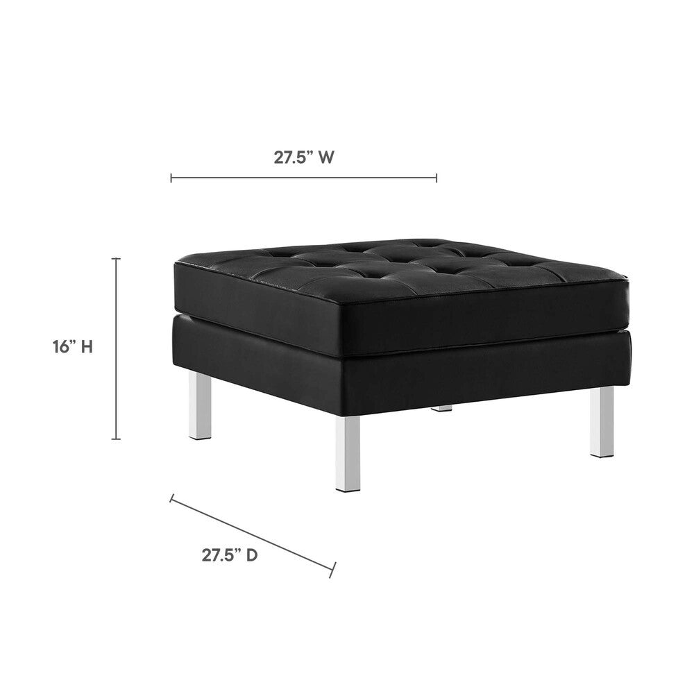 EEI-6409 Loft Tufted Vegan Leather Armchair and Ottoman Set by Modway