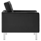 EEI-6409 Loft Tufted Vegan Leather Armchair and Ottoman Set by Modway
