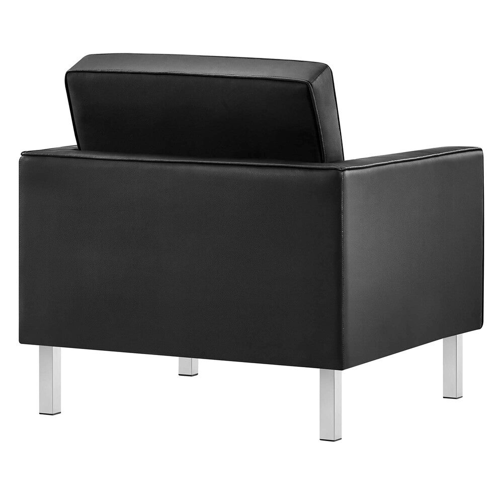 EEI-6409 Loft Tufted Vegan Leather Armchair and Ottoman Set by Modway