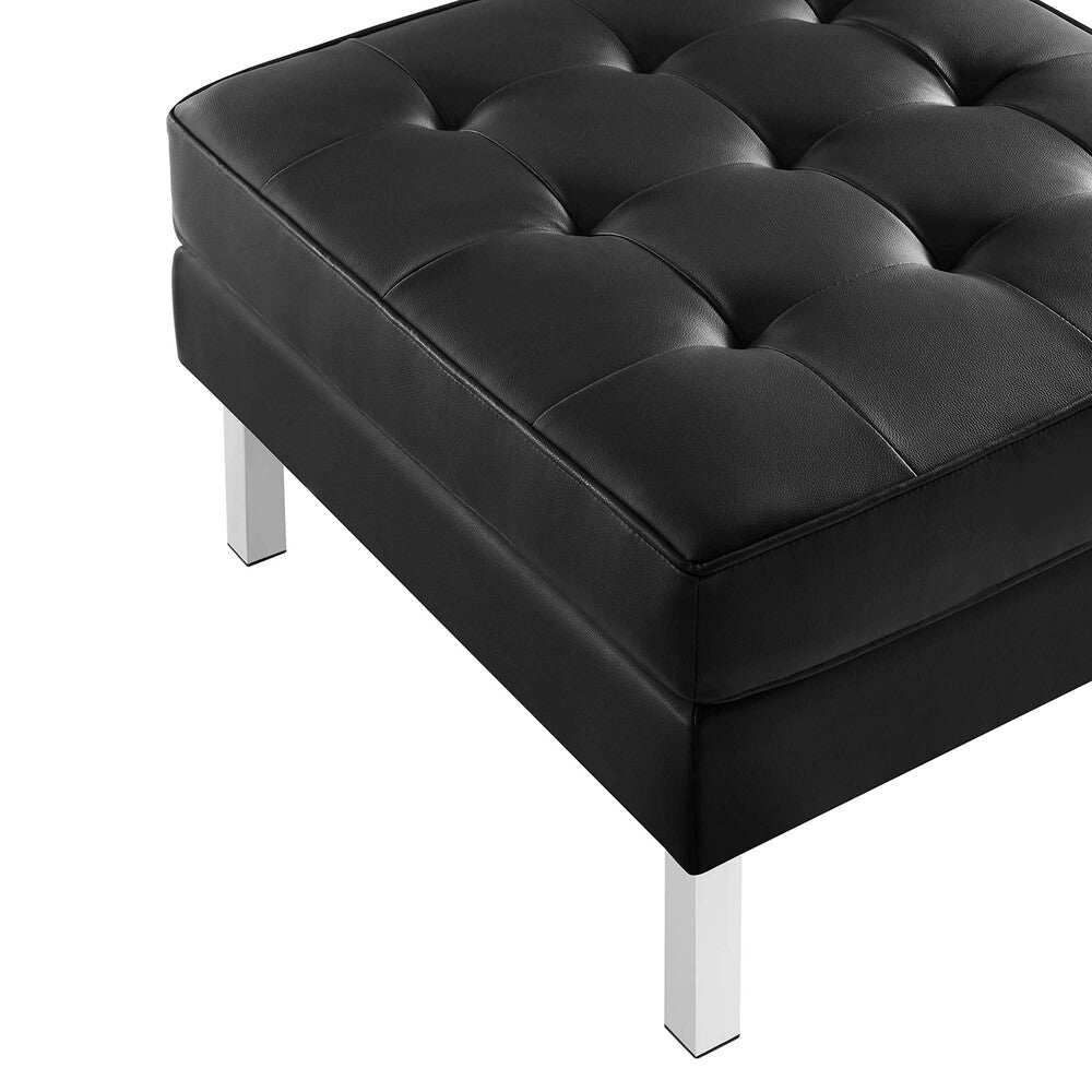 EEI-6409 Loft Tufted Vegan Leather Armchair and Ottoman Set by Modway
