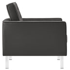 EEI-6409 Loft Tufted Vegan Leather Armchair and Ottoman Set by Modway