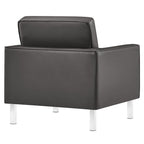 EEI-6409 Loft Tufted Vegan Leather Armchair and Ottoman Set by Modway