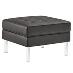 EEI-6409 Loft Tufted Vegan Leather Armchair and Ottoman Set by Modway