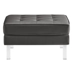 EEI-6409 Loft Tufted Vegan Leather Armchair and Ottoman Set by Modway