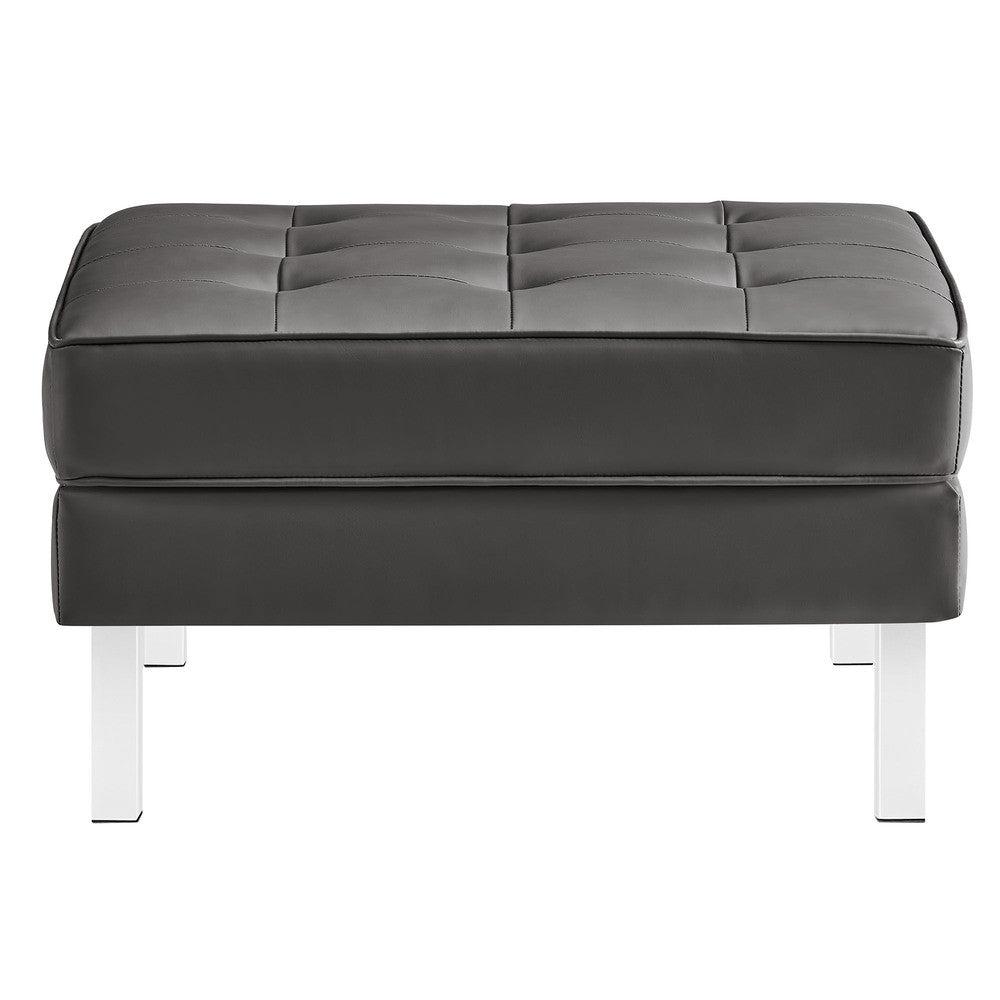 EEI-6409 Loft Tufted Vegan Leather Armchair and Ottoman Set by Modway