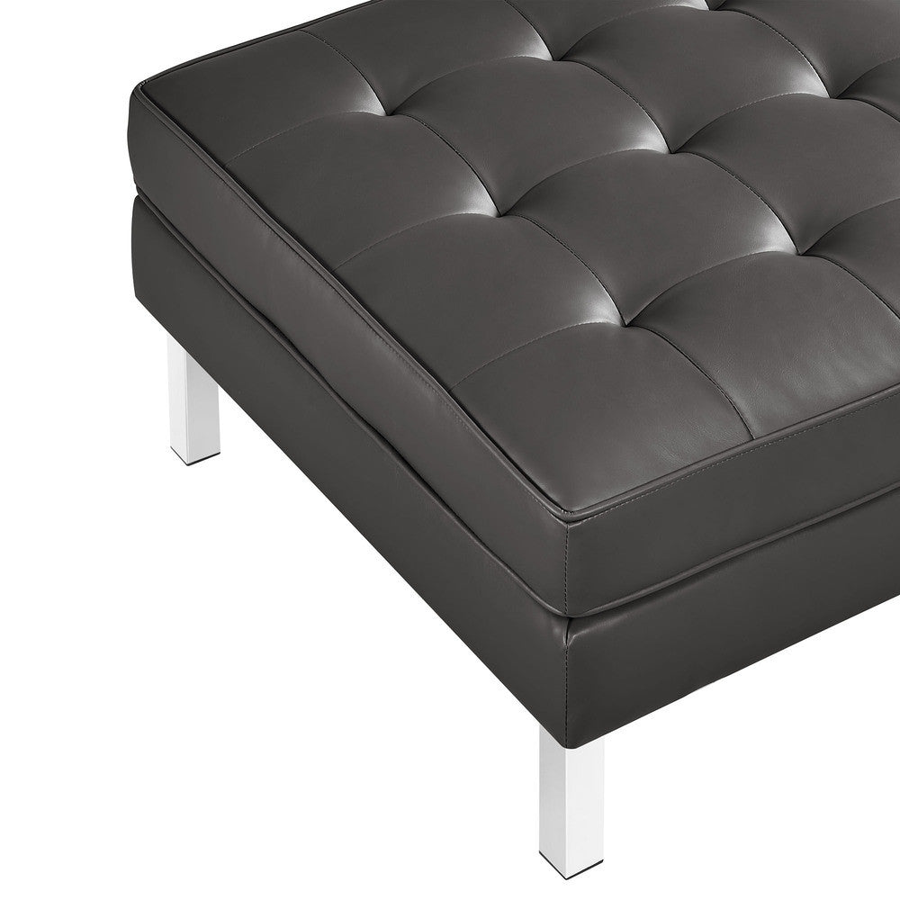 EEI-6409 Loft Tufted Vegan Leather Armchair and Ottoman Set by Modway