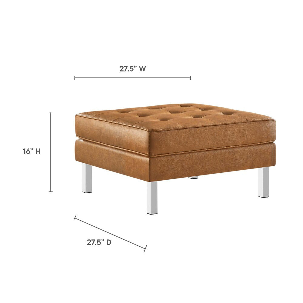EEI-6409 Loft Tufted Vegan Leather Armchair and Ottoman Set by Modway