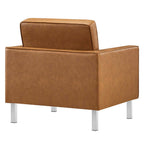 EEI-6409 Loft Tufted Vegan Leather Armchair and Ottoman Set by Modway