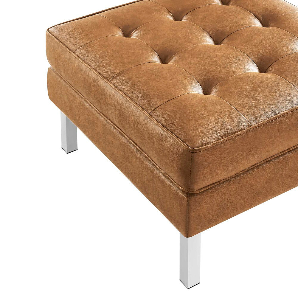 EEI-6409 Loft Tufted Vegan Leather Armchair and Ottoman Set by Modway