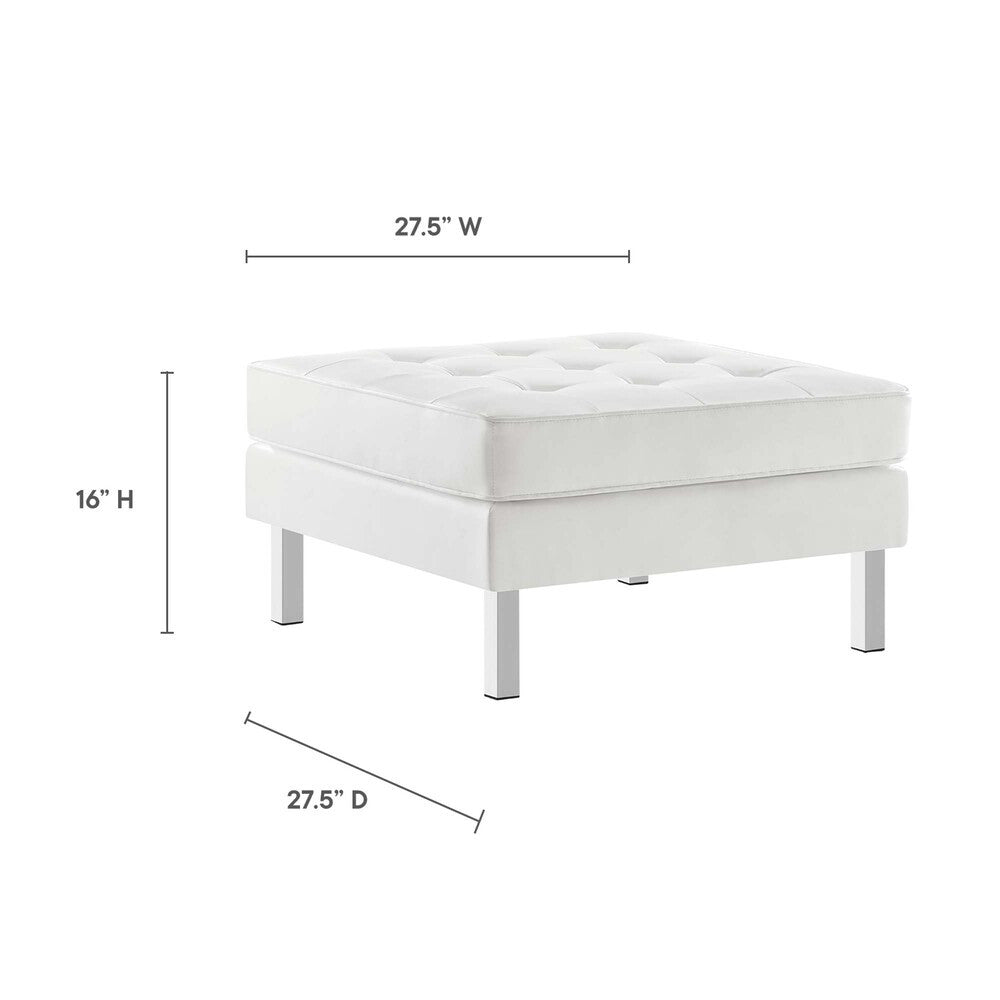 EEI-6409 Loft Tufted Vegan Leather Armchair and Ottoman Set by Modway