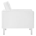 EEI-6409 Loft Tufted Vegan Leather Armchair and Ottoman Set by Modway