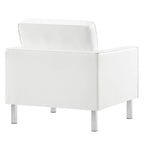 EEI-6409 Loft Tufted Vegan Leather Armchair and Ottoman Set by Modway
