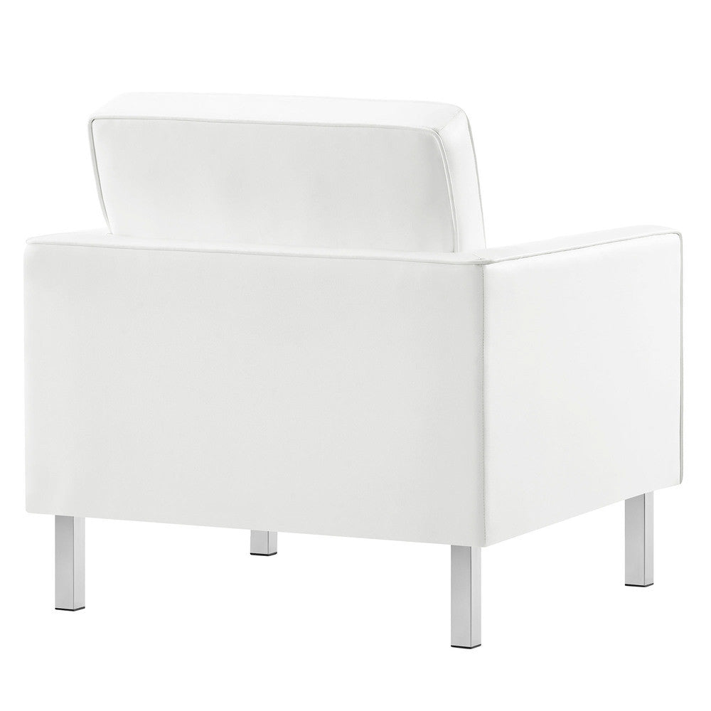 EEI-6409 Loft Tufted Vegan Leather Armchair and Ottoman Set by Modway