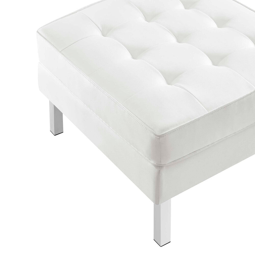 EEI-6409 Loft Tufted Vegan Leather Armchair and Ottoman Set by Modway