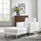 EEI-6409 Loft Tufted Vegan Leather Armchair and Ottoman Set by Modway