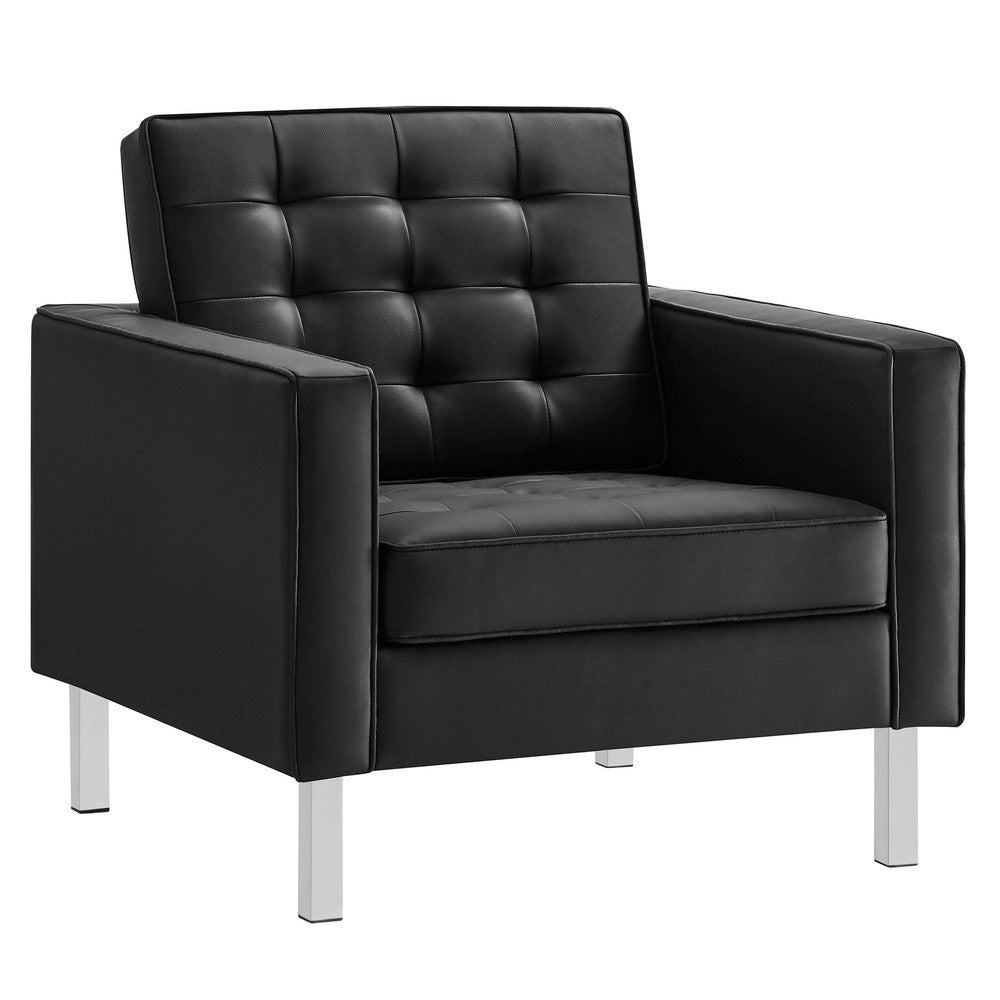 EEI-3391 Loft Tufted Vegan Leather Armchair by Modway