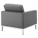 EEI-4101 Loft Tufted Vegan Leather Armchairs Set of 2 by Modway
