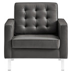 EEI-4101 Loft Tufted Vegan Leather Armchairs Set of 2 by Modway