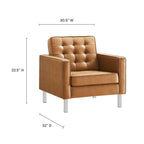 EEI-4101 Loft Tufted Vegan Leather Armchairs Set of 2 by Modway
