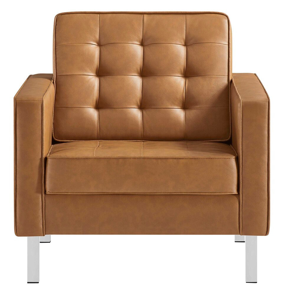 EEI-4101 Loft Tufted Vegan Leather Armchairs Set of 2 by Modway