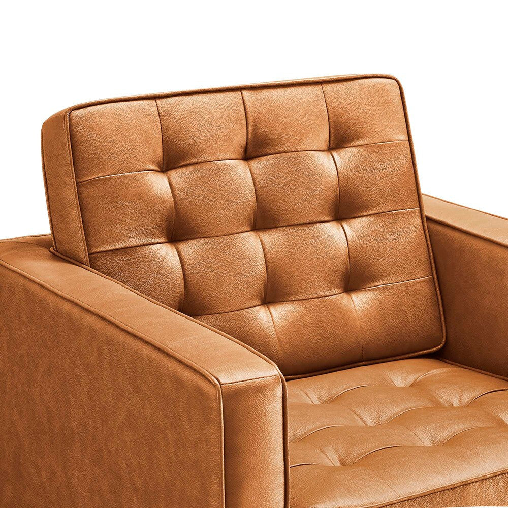 EEI-4101 Loft Tufted Vegan Leather Armchairs Set of 2 by Modway