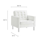 EEI-4101 Loft Tufted Vegan Leather Armchairs Set of 2 by Modway