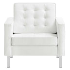 EEI-4101 Loft Tufted Vegan Leather Armchairs Set of 2 by Modway