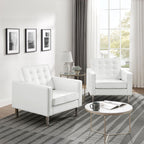 EEI-4101 Loft Tufted Vegan Leather Armchairs Set of 2 by Modway