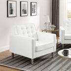 EEI-4101 Loft Tufted Vegan Leather Armchairs Set of 2 by Modway