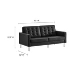EEI-3388 Loft Tufted Vegan Leather Loveseat by Modway
