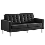 EEI-3388 Loft Tufted Vegan Leather Loveseat by Modway