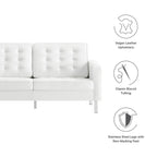 EEI-3388 Loft Tufted Vegan Leather Loveseat by Modway