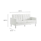 EEI-3388 Loft Tufted Vegan Leather Loveseat by Modway