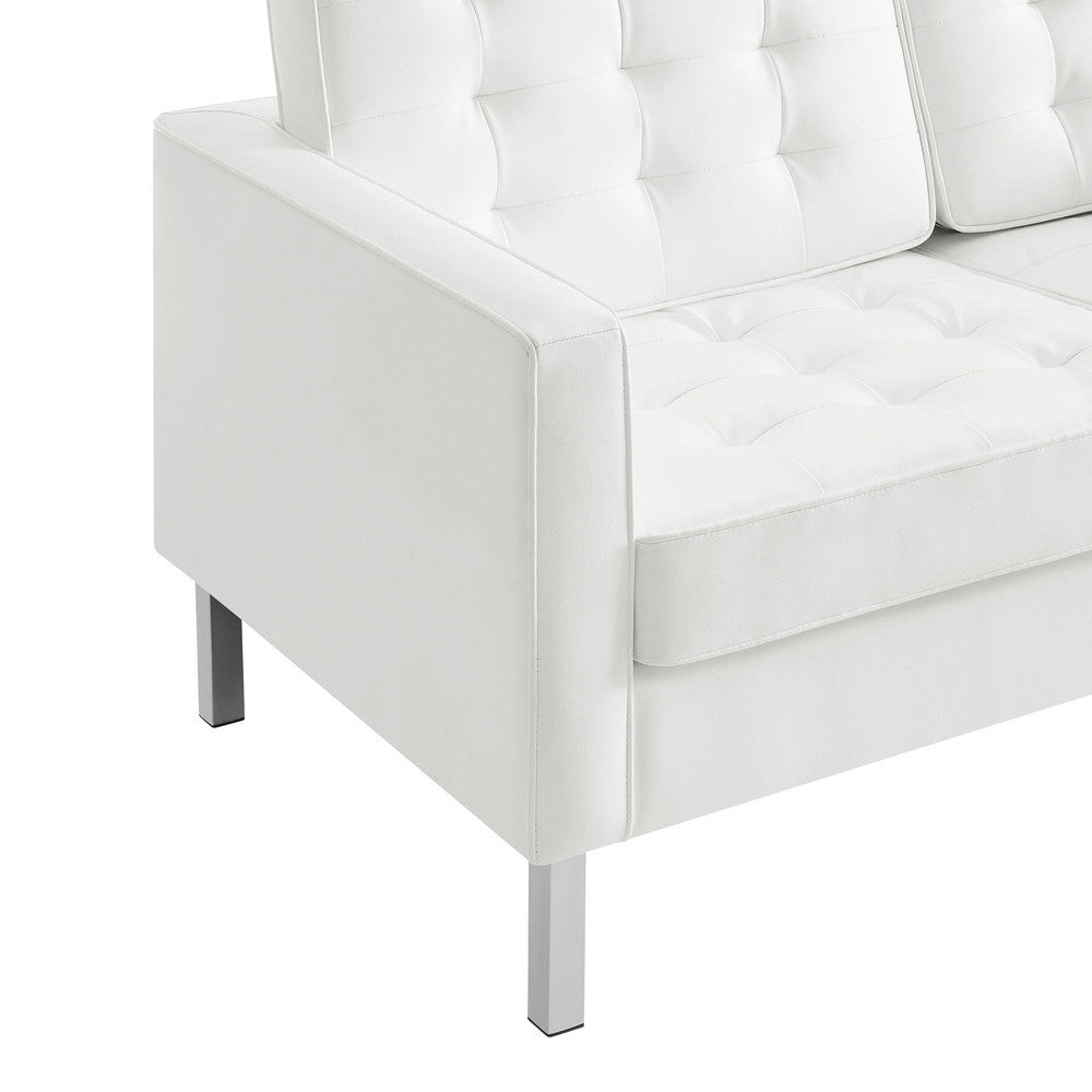 EEI-3388 Loft Tufted Vegan Leather Loveseat by Modway