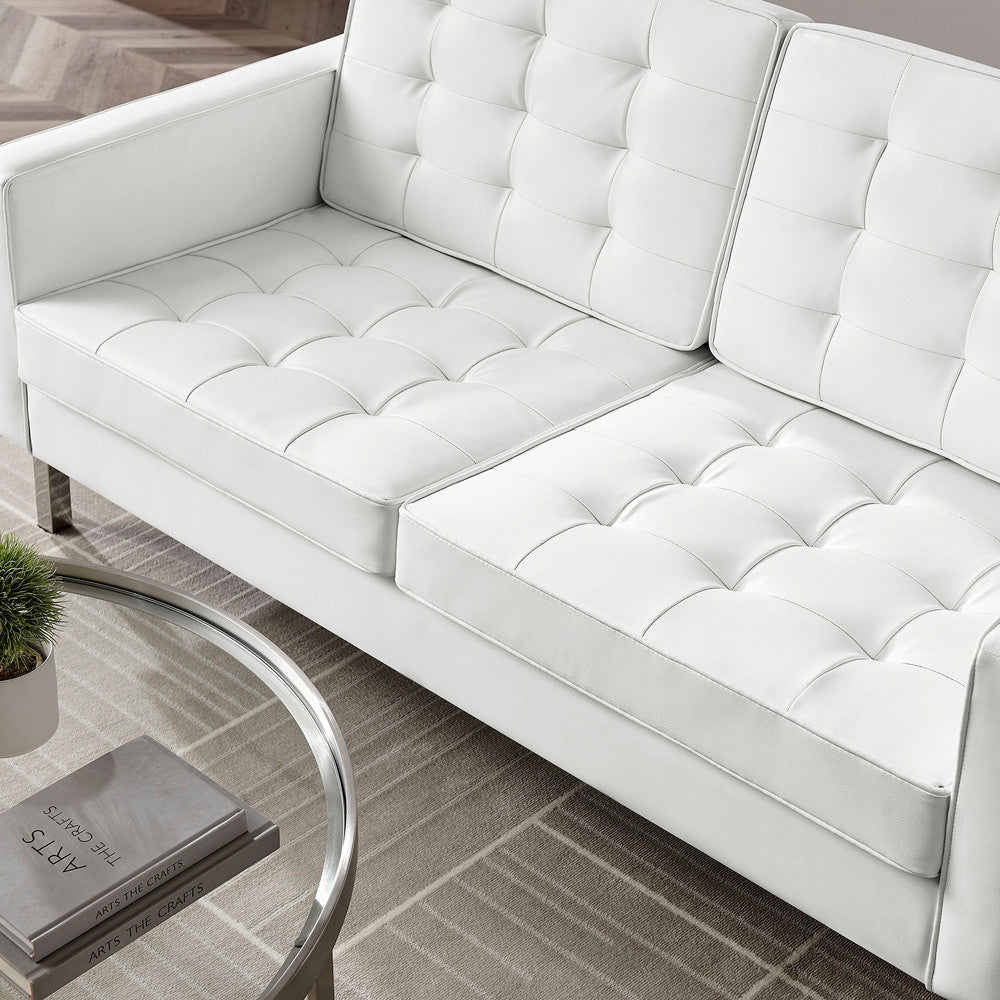 EEI-3388 Loft Tufted Vegan Leather Loveseat by Modway