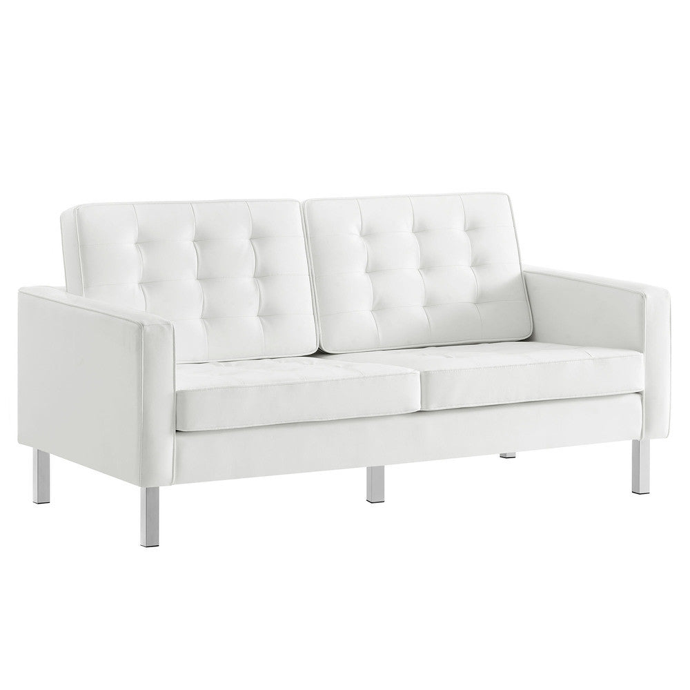EEI-3388 Loft Tufted Vegan Leather Loveseat by Modway