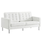 EEI-3388 Loft Tufted Vegan Leather Loveseat by Modway