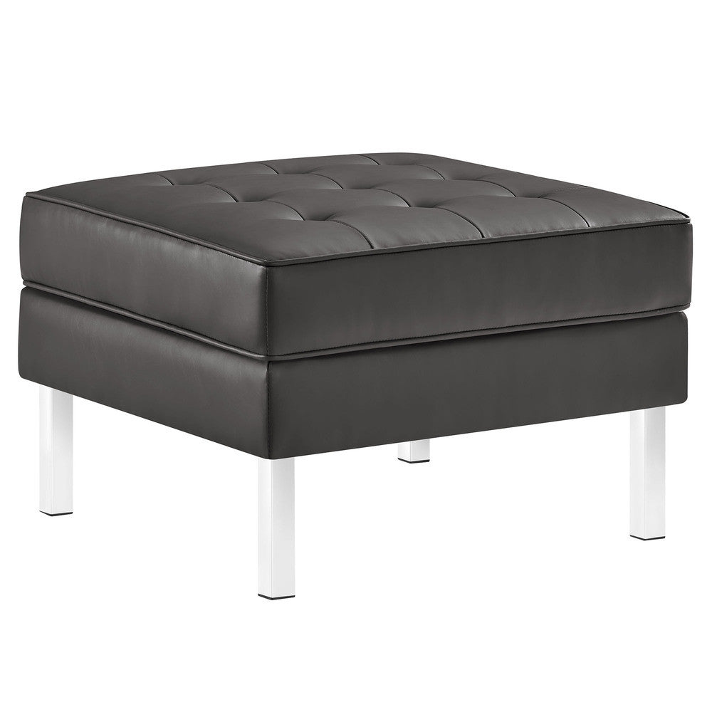 EEI-3394 Loft Tufted Vegan Leather Ottoman by Modway