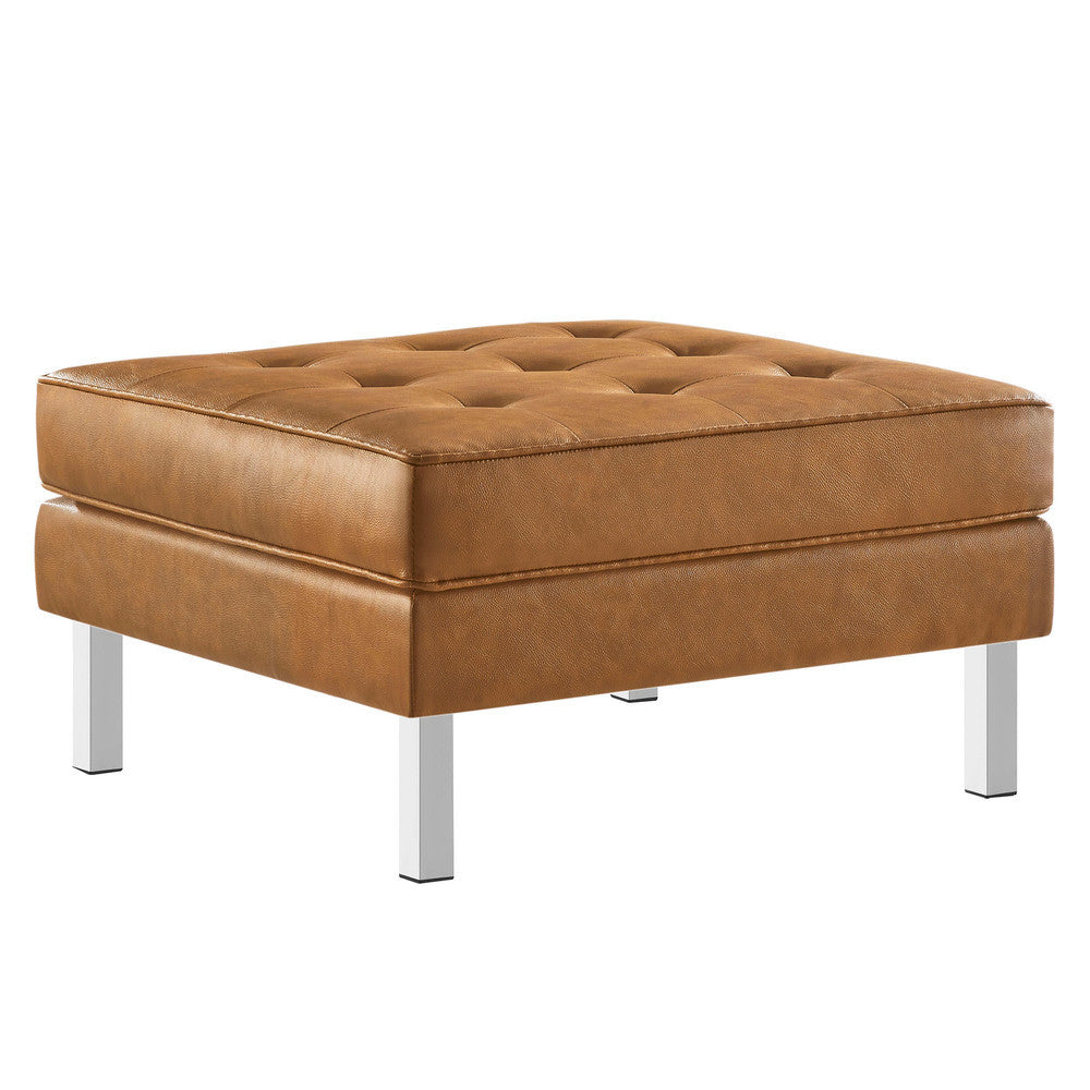 EEI-3394 Loft Tufted Vegan Leather Ottoman by Modway
