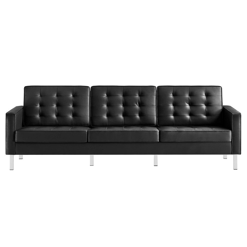 EEI-3385 Loft Tufted Vegan Leather Sofa by Modway