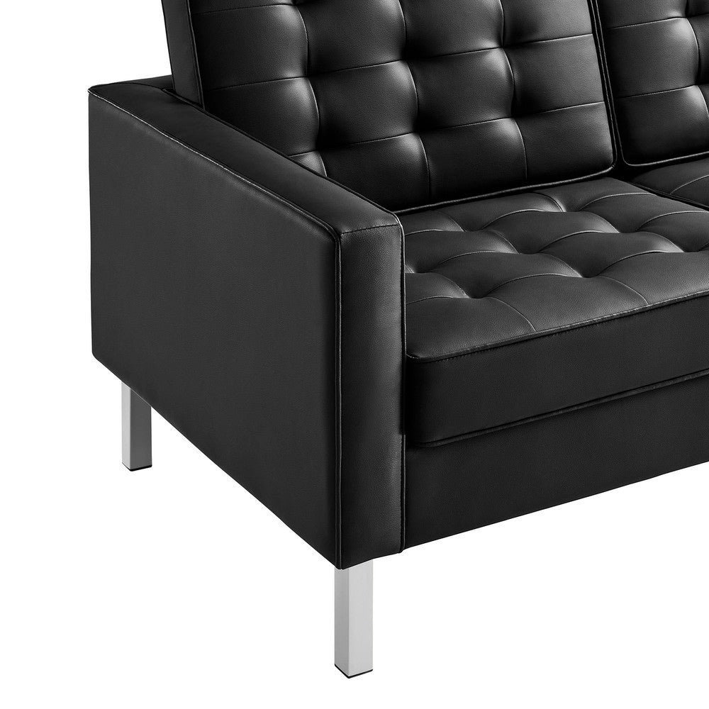 EEI-3385 Loft Tufted Vegan Leather Sofa by Modway