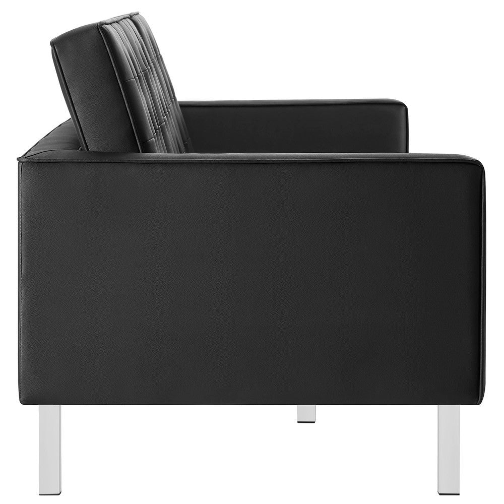 EEI-3385 Loft Tufted Vegan Leather Sofa by Modway