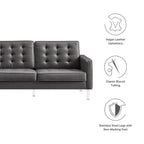 EEI-3385 Loft Tufted Vegan Leather Sofa by Modway