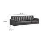 EEI-3385 Loft Tufted Vegan Leather Sofa by Modway