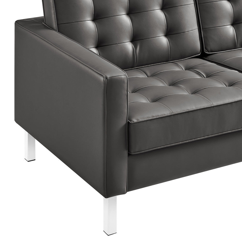 EEI-3385 Loft Tufted Vegan Leather Sofa by Modway