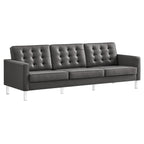 EEI-3385 Loft Tufted Vegan Leather Sofa by Modway