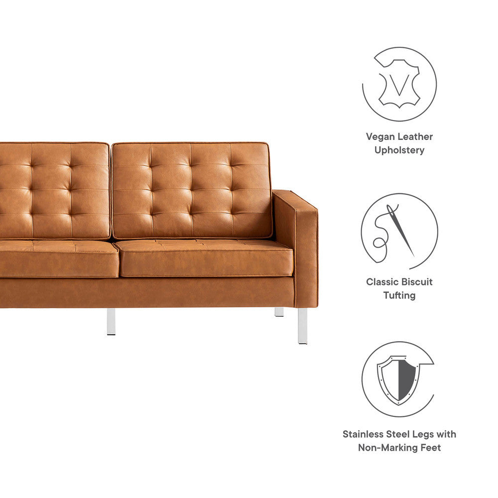 EEI-3385 Loft Tufted Vegan Leather Sofa by Modway