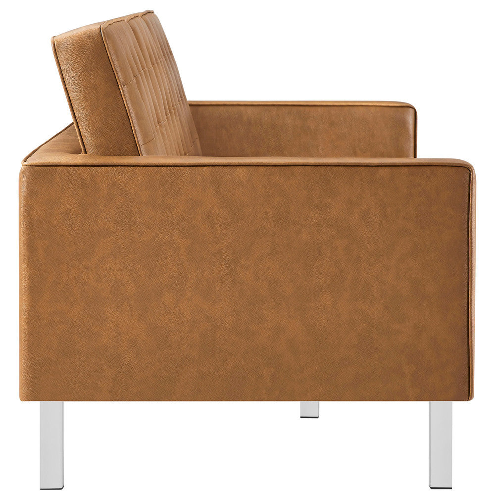 EEI-3385 Loft Tufted Vegan Leather Sofa by Modway