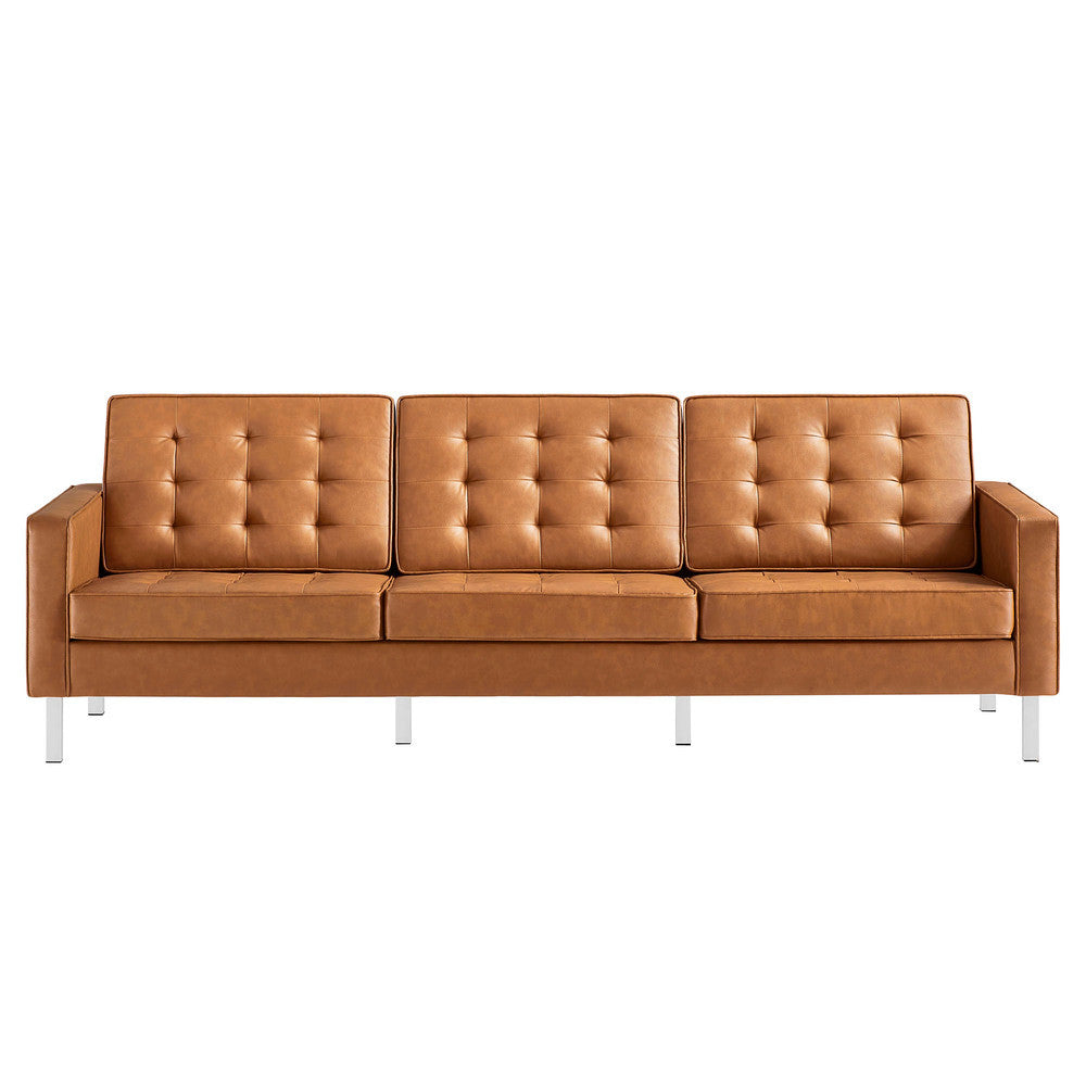 EEI-3385 Loft Tufted Vegan Leather Sofa by Modway